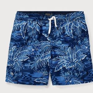 Polo Ralph Lauren Swim trunks Swimsuit  Blue Tropical size small  S  like new